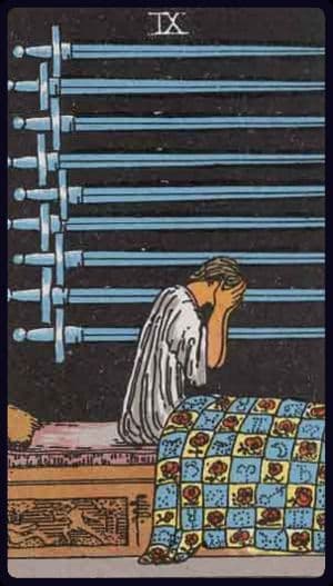 Nine of Swords, Upright